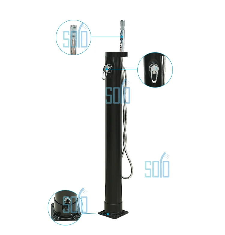 Newly designed shower column beach swimming pool outdoor solar shower column