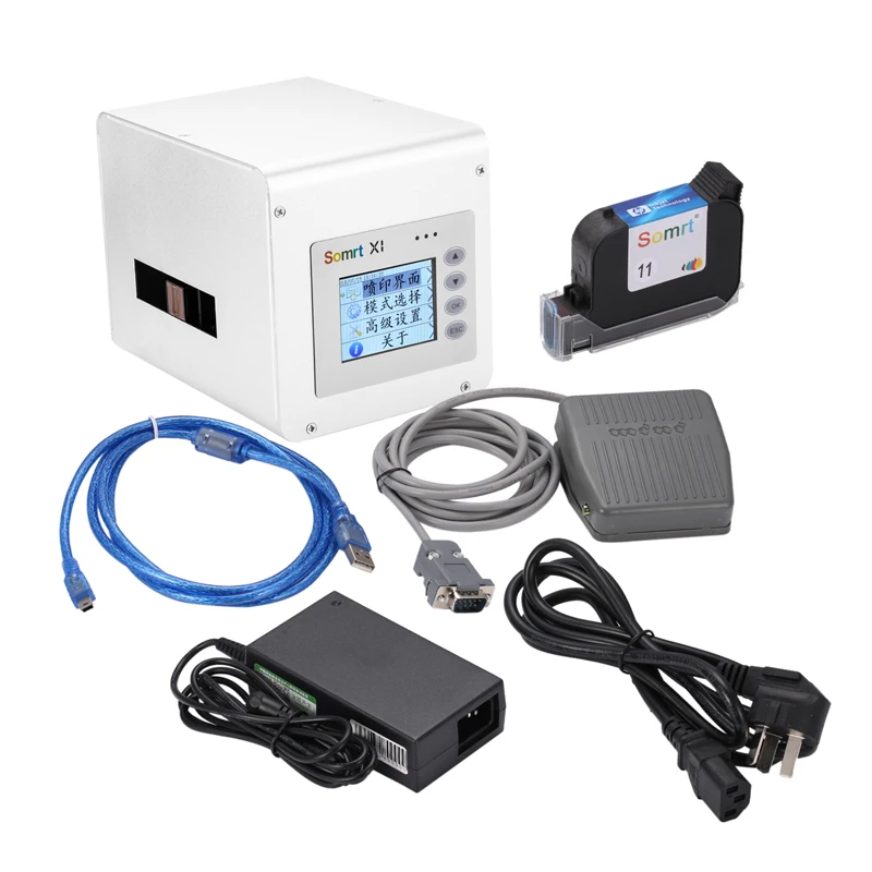 Shuoma TIJ Desktop Inkjet Printer Can Bottle Logo Expiry Date Coding Machine Concave Surface