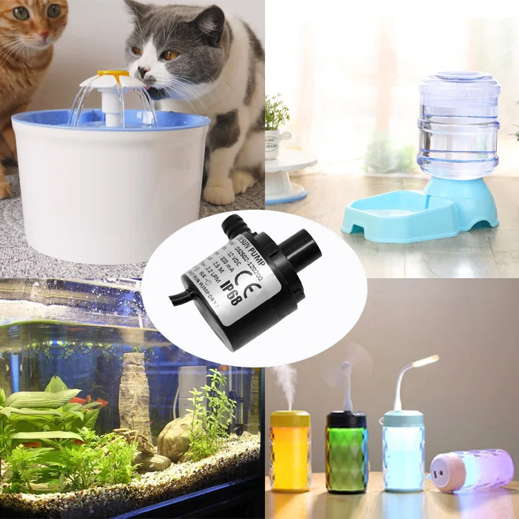 12V Flowrate 2l/min Head 2M Life>30000hours Micro Brushless Dc Circulation Water hydroponics pump  Electric Centrifugal Pump 7mm