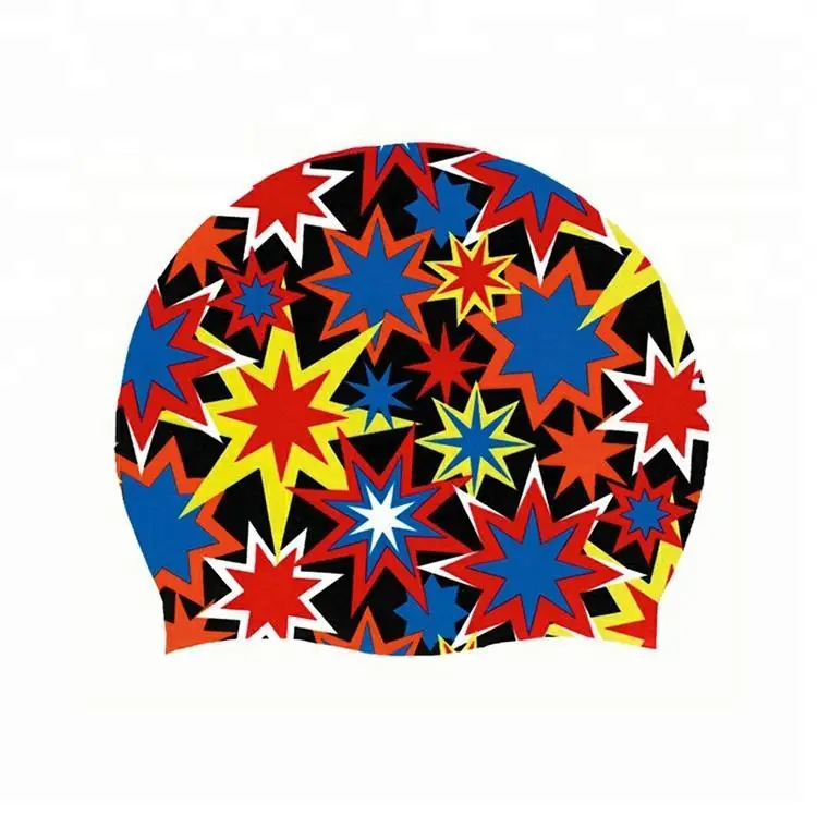 OEM Custom Logo Printed Suitable Seamless Hat Silicone Swim Cap For Men