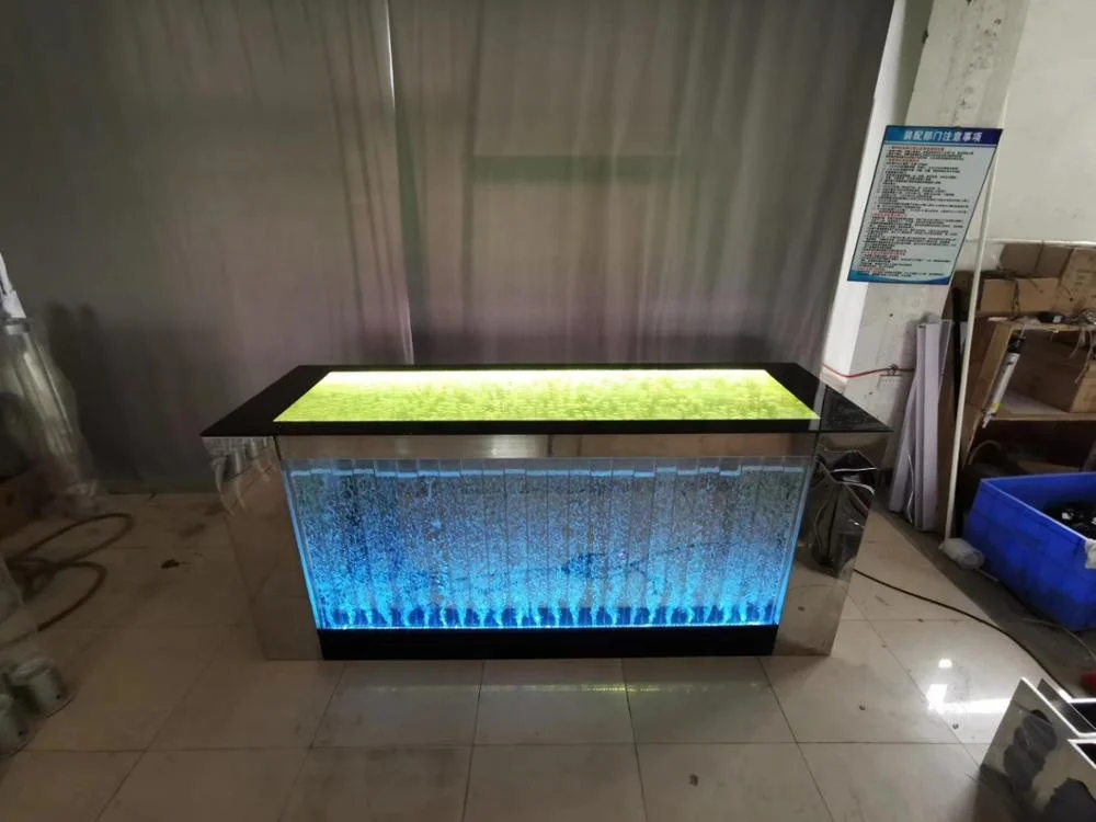 NEW LED bar counter and Bar top with Moving bubbles Horiozontal bubble counter