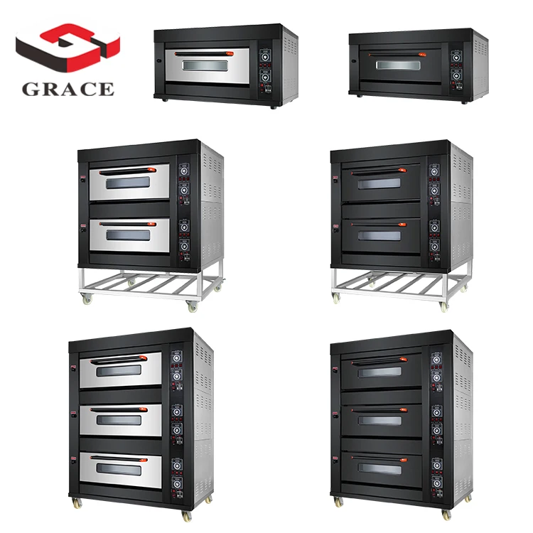 Multifunction Bakery Equipment Bakery Single Double 2 Deck 4 Trays Gas Electric Deck Oven for Bread