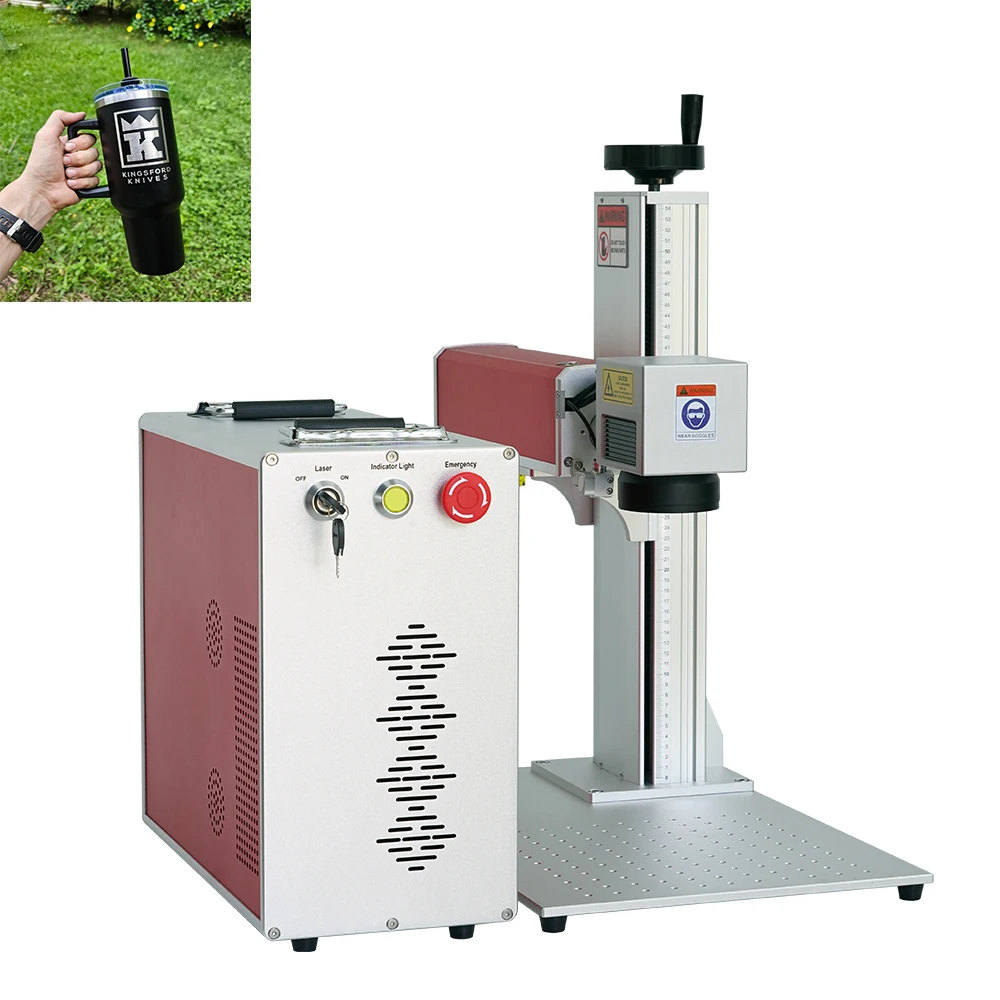 Color Metal Copper handheld type fiber laser marking machine For Metal Sheet Plastic Board 50W