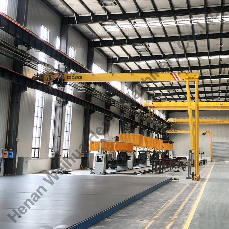 WEIHUA легкий Электрический подъемник с одной балочкой, полукозловой кран, 5 тонн, высота подъема 26,5 м, охват 9,5 м