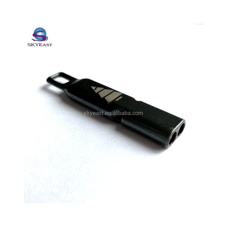 Factory direct supply Multi-Function Printed Logo Metal Whistle Zipper Pull
