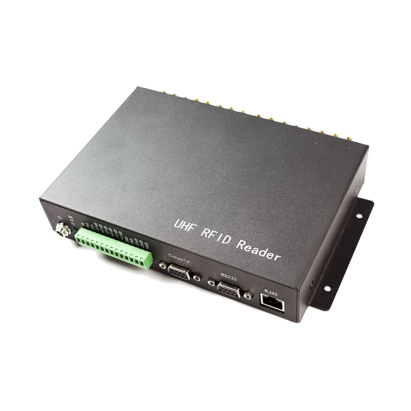 16 Channel Ports Long range Fixed Reader UHF RFID ISO18000-6C/B Protocol Tag Scanner