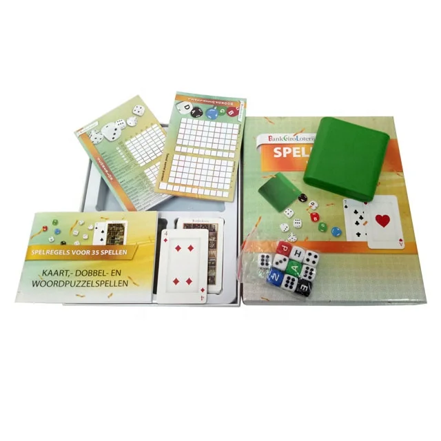 
OEM&ODM Eco-friendly Customized Luxury Paper Card Kid Dice Games 
