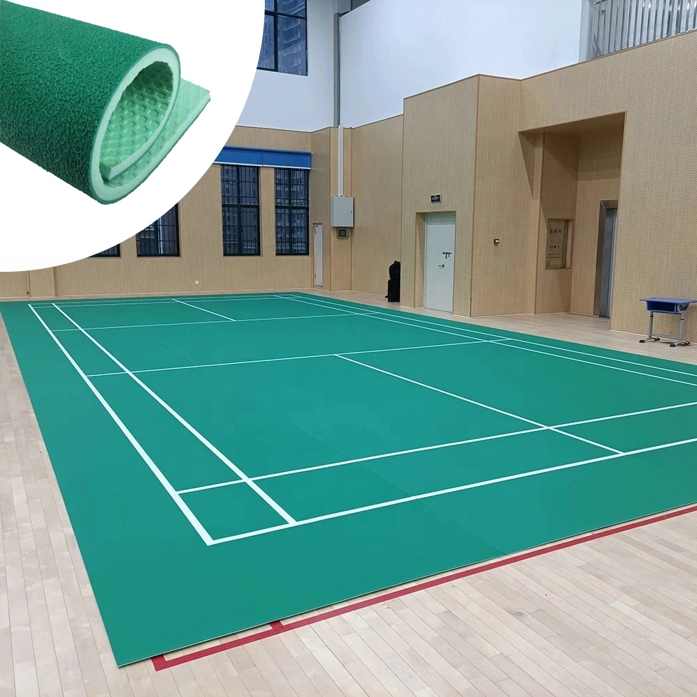 indoor badminton court mat BWF approved Sports linoleum indoor roll up floors