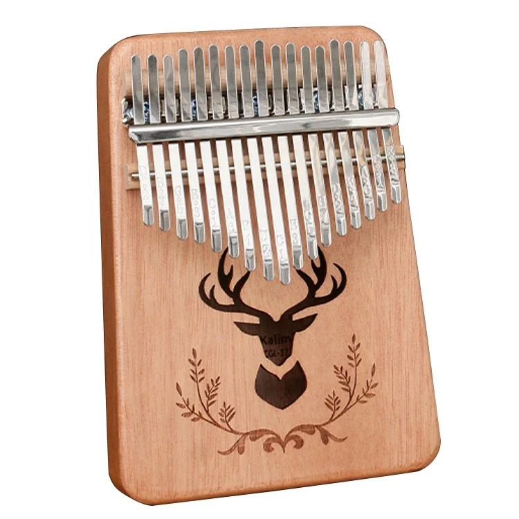 HUASHENG Kalimba instrument ento музыкальный OEM ODM под заказ 17 клавиш красное дерево большой пианино с различными цветными узорами