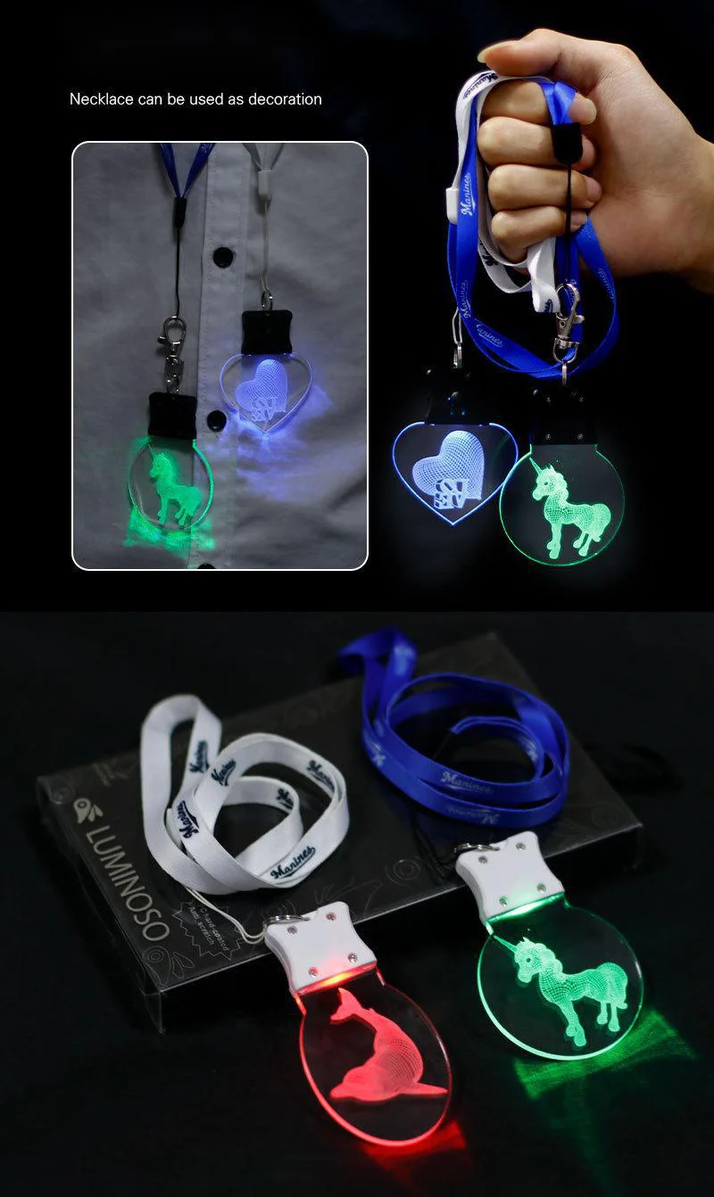 Custom Logo Flashing Acrylic key chain Led Keychains Glow In  Dark Light Up Badge Key Ring rgb led keychain