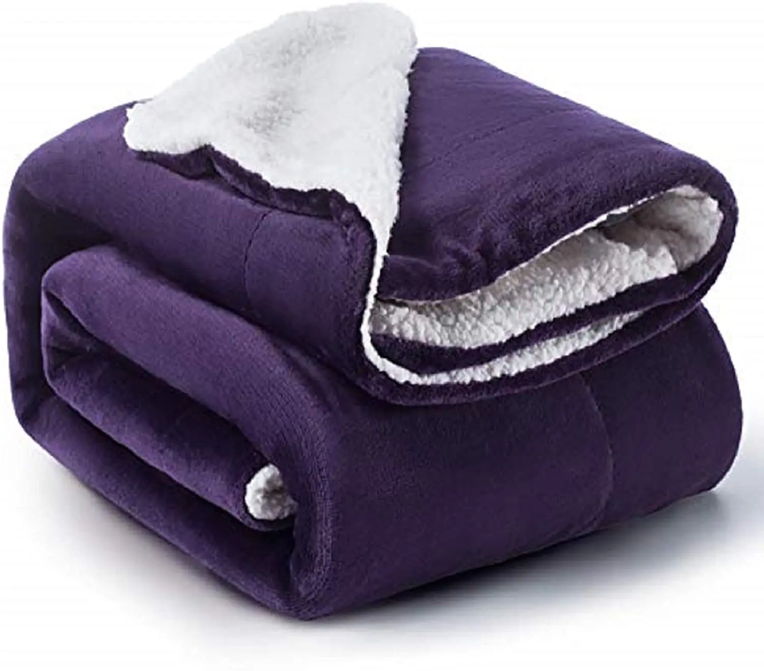 Soft plush travel blanket warm sherpa flannel faux fur blanket sherpa blanket