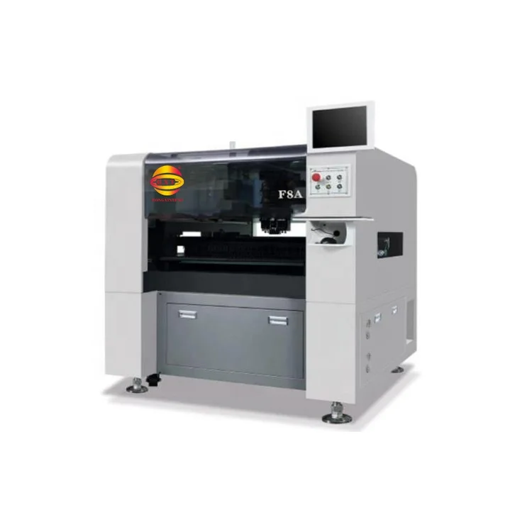 Electronic production pcb board mounter smd led assembling machinery high speed smt 8 head pick and place machine