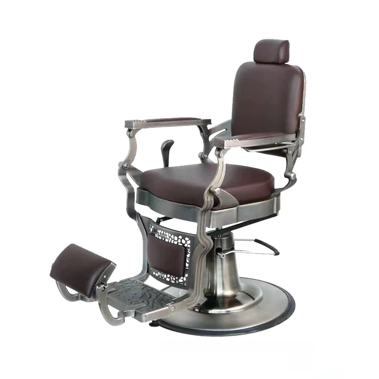 Antique White Gold Hydraulic Barber Salon Hairdresser Chair Furniture Set Chaise Salon De Coiffure Pour Enfant