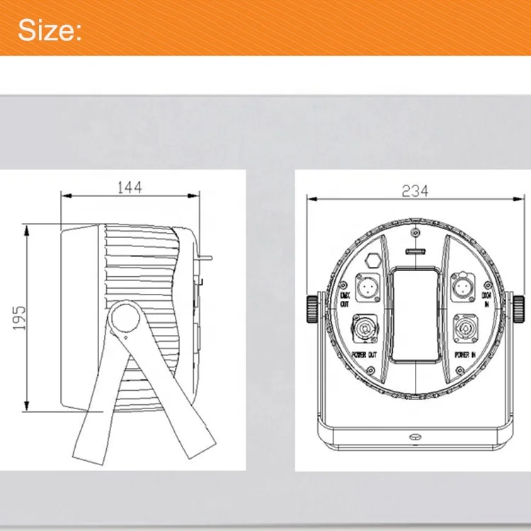 IP 65 rgb led par  RGBWAUV 6IN1 led par 9x12w akku outdoor wireless par led battery stage light