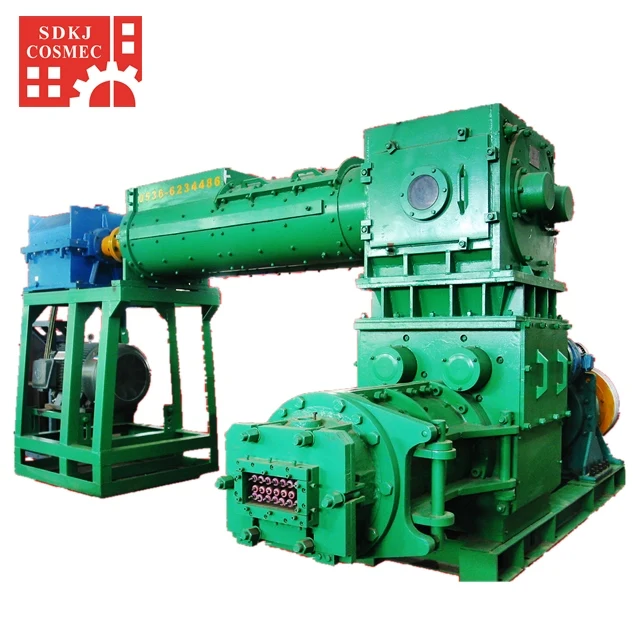 VP45 vacuum extruder China Adobe Automatic Soil Red Mud Brick Maker clay machine extruder For Sale