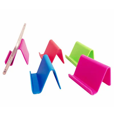 Factory wholesale desktop color simple portable creative business card holder mobile phone holder with special customization