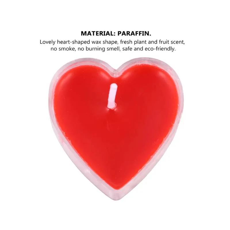 9 Pcs High Quality Heart Shaped Candle Romantic Love Candles Household Scented Christmas Decor Tealight Candles