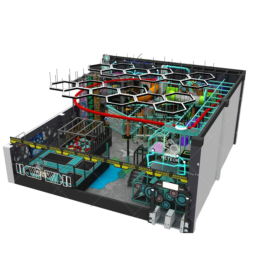 Customized Commercial Playground Trampoline Jumping Mat with Foam Pool Indoor Trampoline Parks for Kids