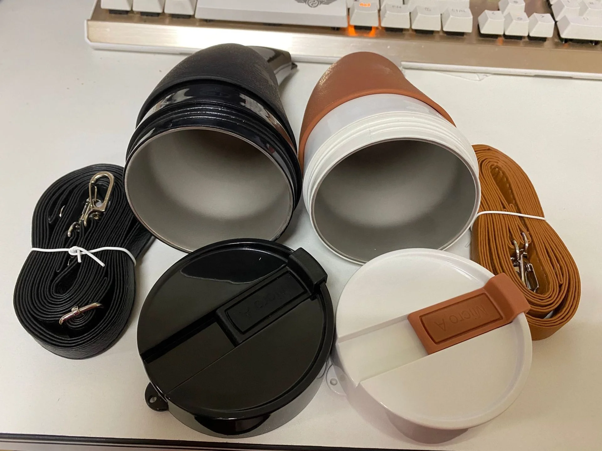 Hot Sell Therms Stainless Steel Liner Convenient Vacuum Cup Goat Horn Coffee Cup with Lid and Strap