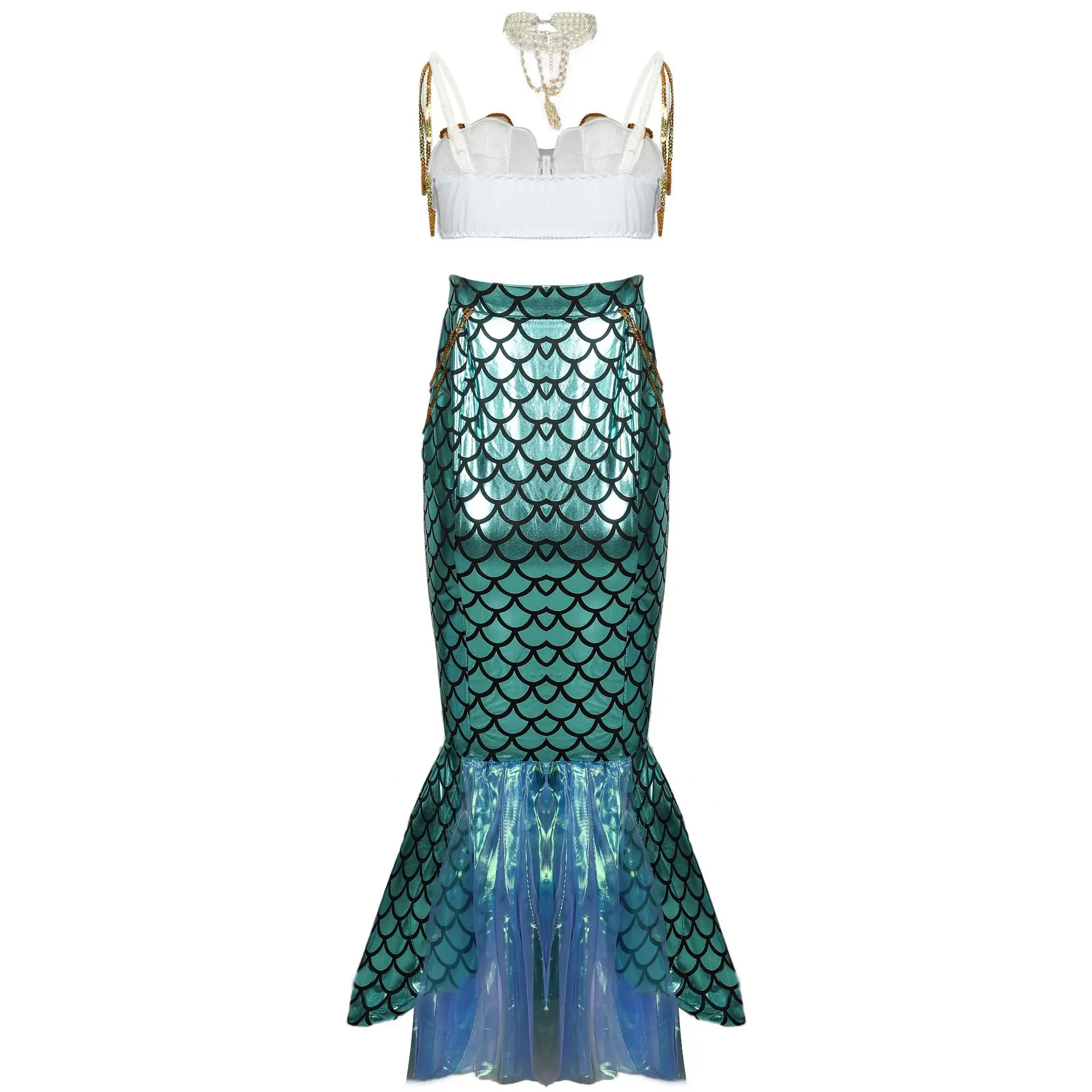 Wholesale New Club Split Female Fish Princess Costumes Mermaid Wear Dress Bodysuit Hot Anime Cosplay Sexy Costume