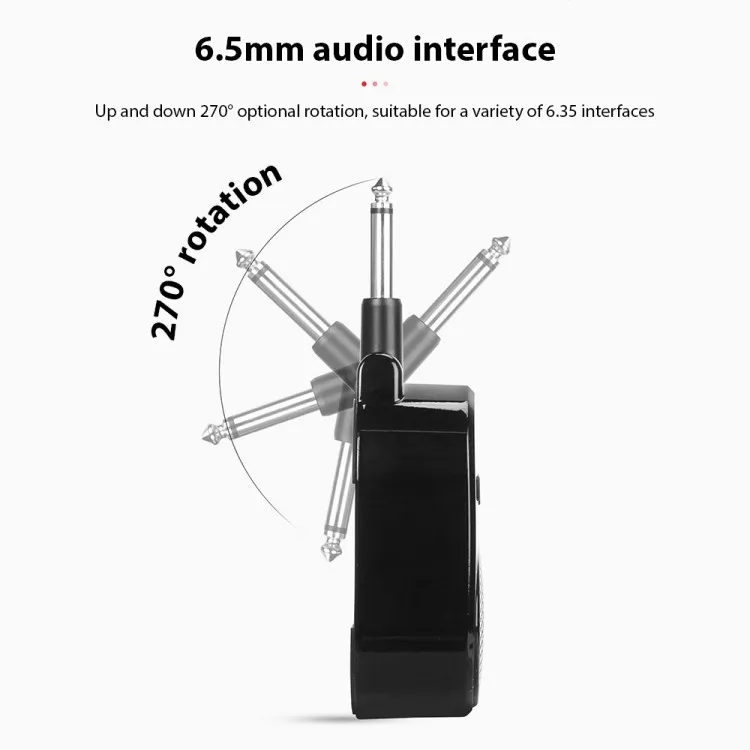 5W Guitar Amp BT Portable Plug-in Speaker for All Electric Guitars Wind Instruments Practice Amplifier Type-C Rechargeable 270 D