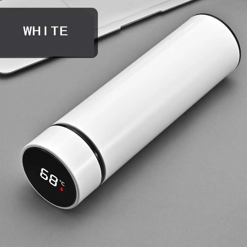 2024 New Arrival Logo Custom 500ml Stainless Steel Vacuum Insulated Water Bottle Cup Gift Box Set with Led Temp