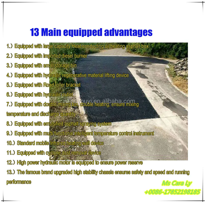 YOUYI Asphalt concrete mixer multi-function Intelligent operation Pavement potholes filling
