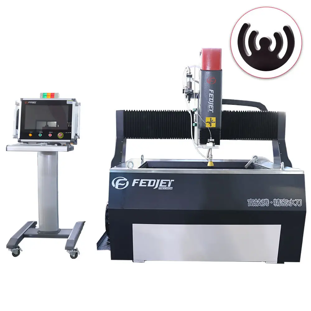China Famous brand PLC high pressure water jet cutter and pump water jet stone cutting machine for metal stone glass