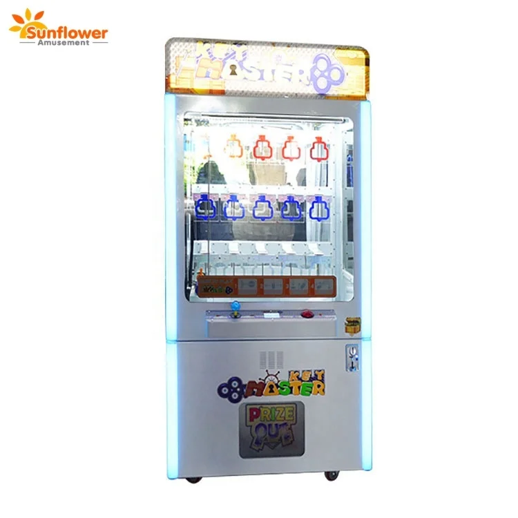 Taiwan Key Master Coin Operated Machine Prize Push Win Vending Games Push Keyhole Prize Game Machine