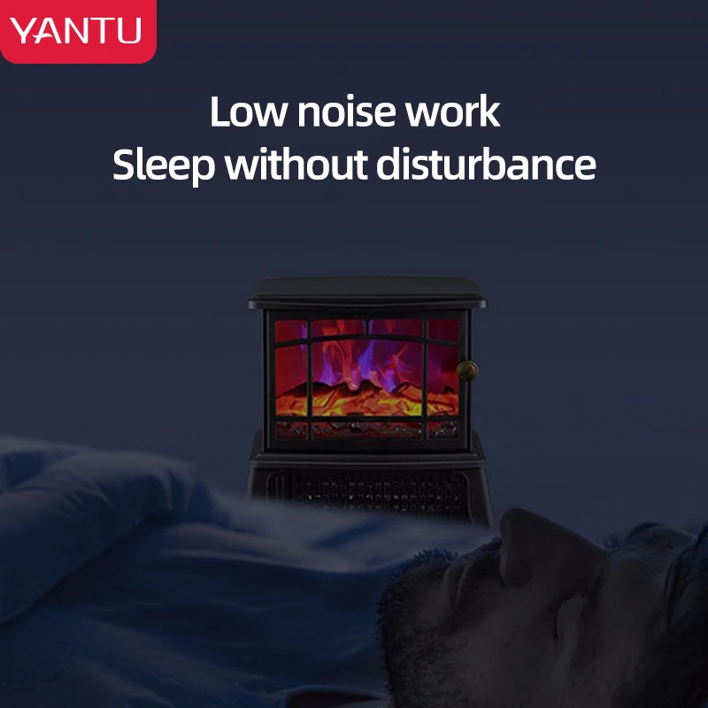 YANTU fireplace heater free standing portable indoor outdoor 3D table modern decorative electric fireplaces Christmas Gift BLM06