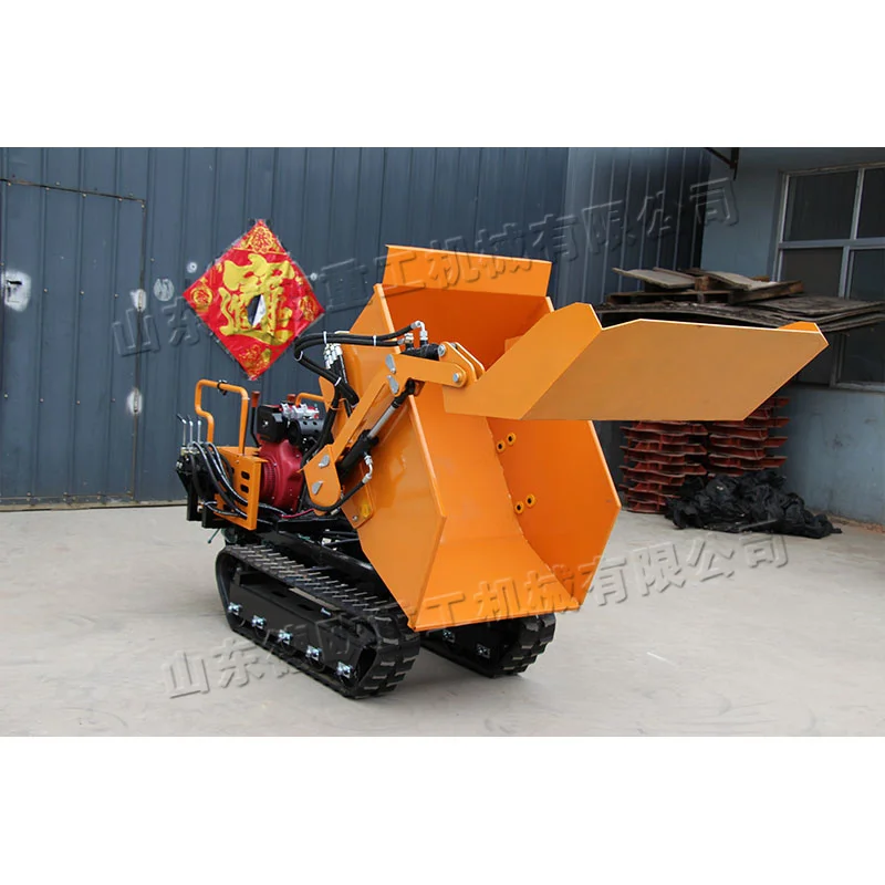 500KG Hydraulic Diesel Self-unloading Crawler Tipper Truck Mud Road Ore Transportation Truck Agricultural Grain Handlers