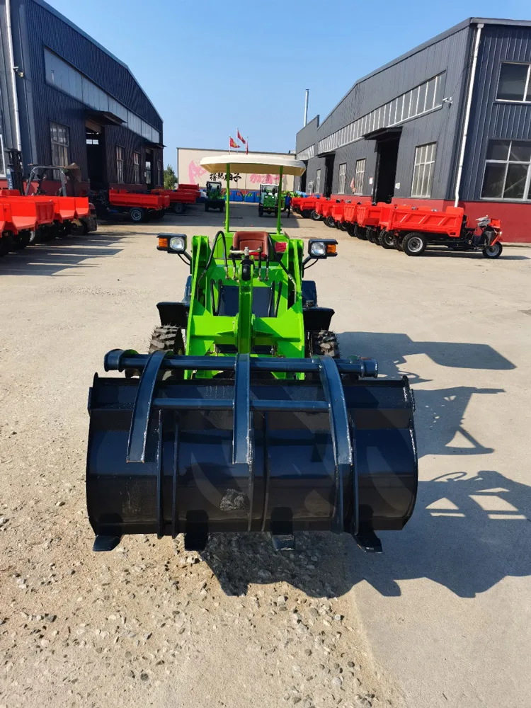Multifunctional Mini Rated Load 1000Kg Long Boom Front Construction Machinery Backhoe Wheel Loader