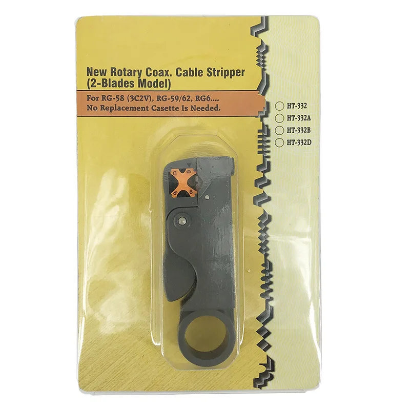 RG59 RG58 RG6 with Double Blades Mini Wire Stripper New Rotary Coaxial Cable Stripper