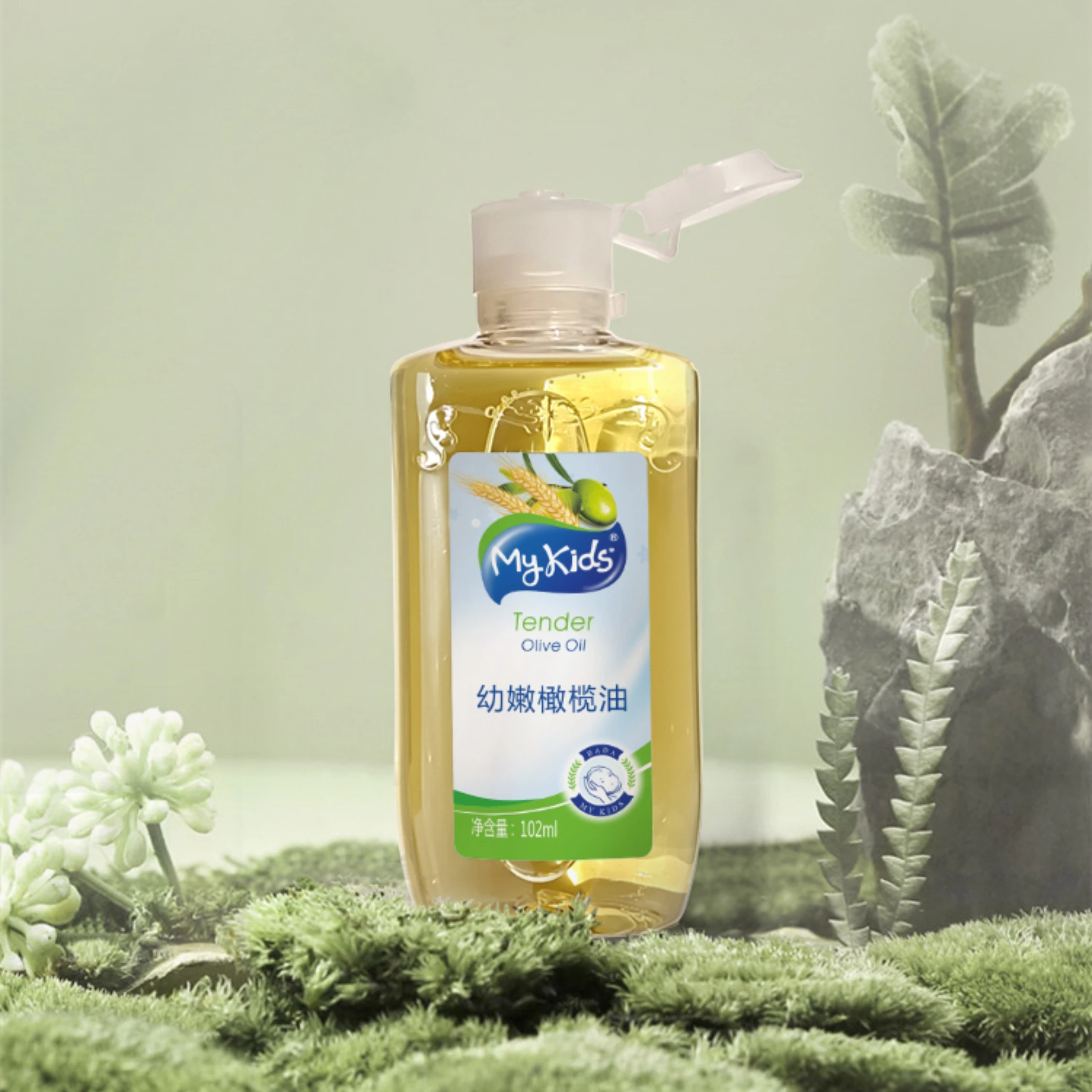 Private Label 102ML Natural Body Care Olive Oil Mild Gentle Baby Body Massage Oil Vegan Fragrance Olive Baby Skin Oil