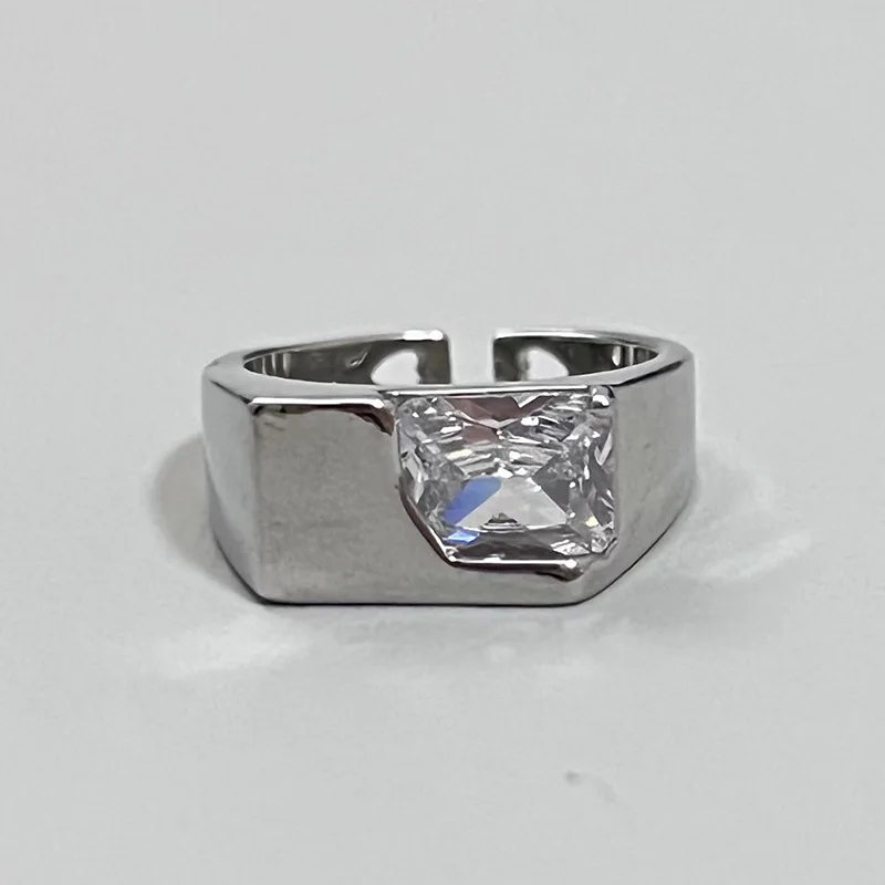 Fashion Shiny Star Cross Irregular Crystal Ring Women Couple Engagement Rings Party Creative Accessories Jewelry Gift