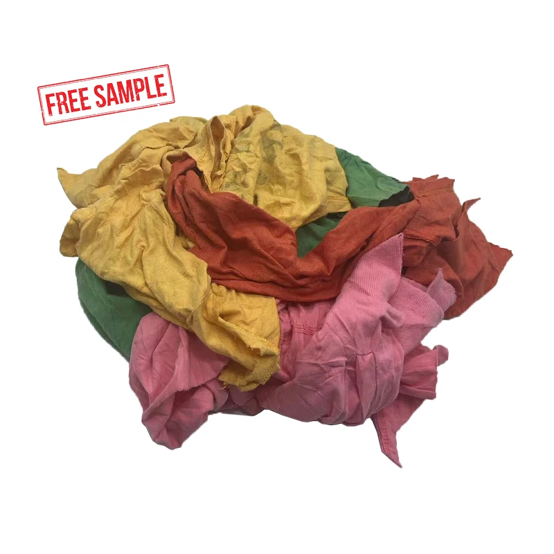 Youyi Mixed Colored Industrial 10Kg Rags Fabric Cotton Waste Recycled T Shirt Cotton Rags
