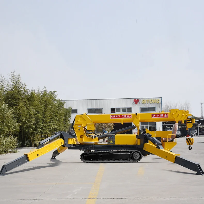 sitong 3 ton mini telescopic spider lifting crawler crane for sale