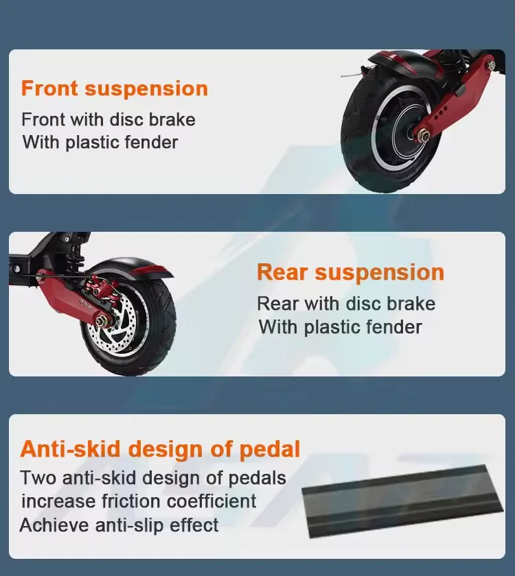 US Warehouse Zero 10x Delivery 52V 23AH 2000W Foldable Two Wheel Off-road Tire Electric Scooter