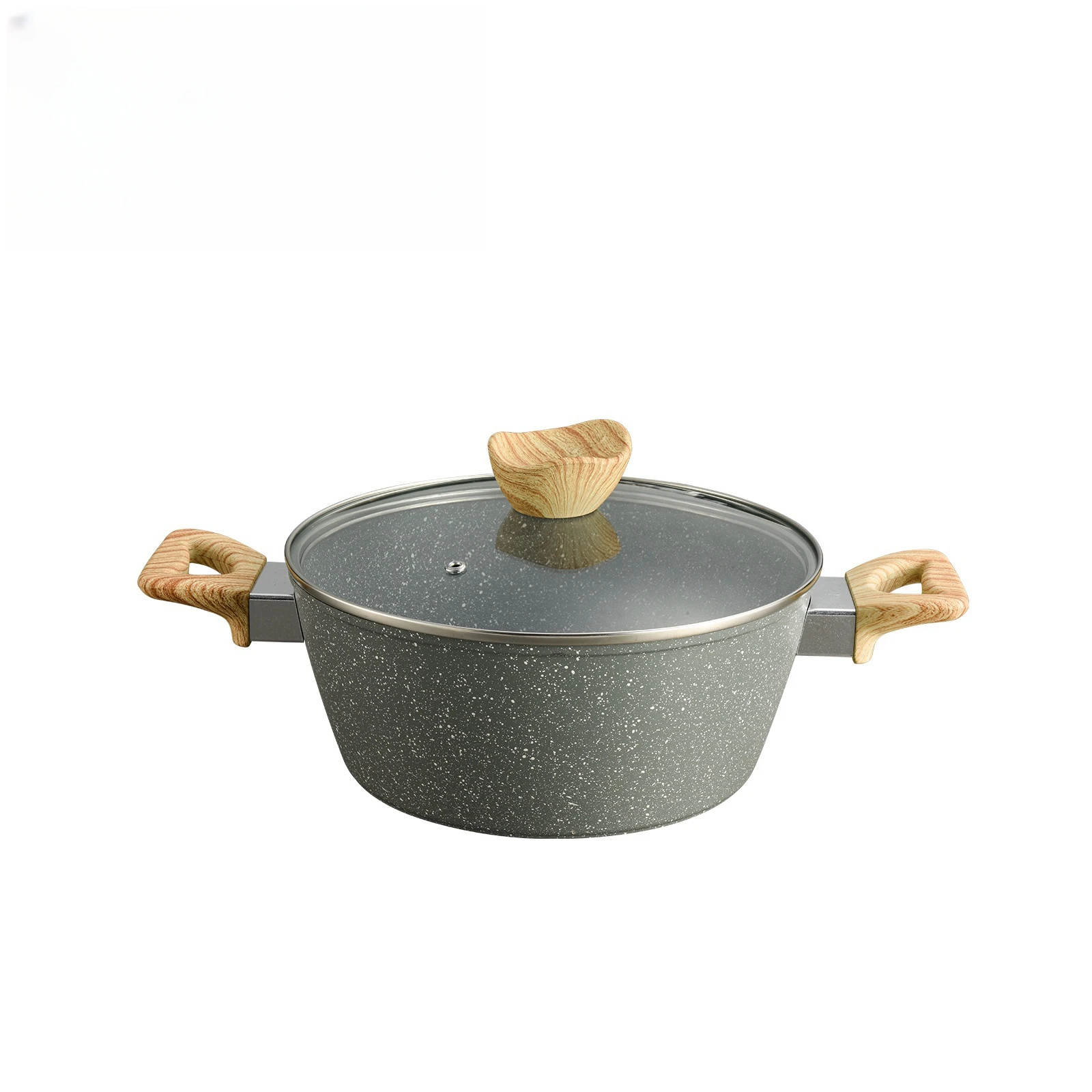 Ten-Piece Set Non-Stick Medical Stone Aluminum Frying Pan Soup Pot  Die-Cast Cookware Kitchen Accessories  Cookware Set