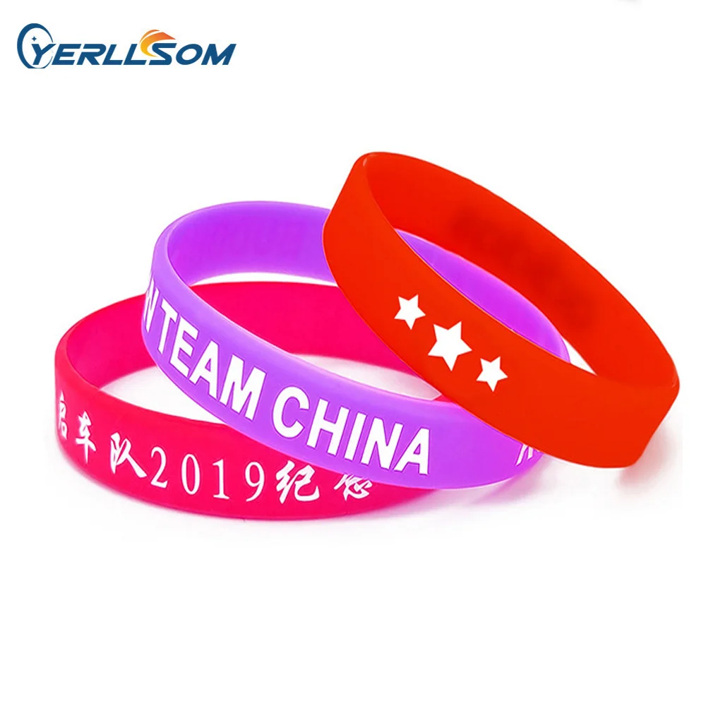 Yerllsom ECO Friendly Silicone Keychain Elastic Hair Silicone Bands Silicone Bracelets For Events