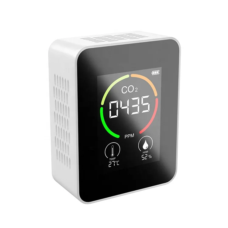 Intelligent Air Quality Detector 3 in 1 Vocht CO2 Meter Type C Recharge Multifunctional Carbon Dioxide Meter (1600366068201)