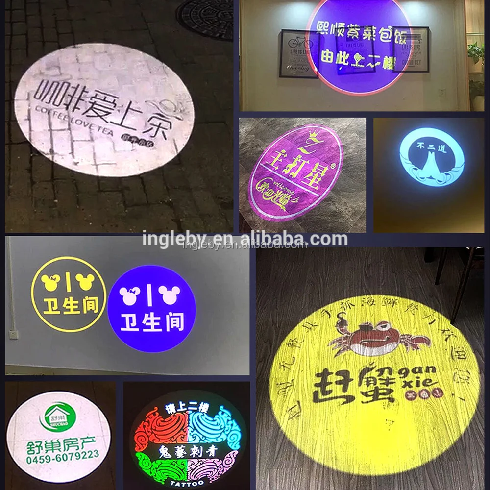 cheap home decoration 30W/ 50w/70w/100w led logo light moving/ static waterproof outdoor led gobo logo projector for advertising