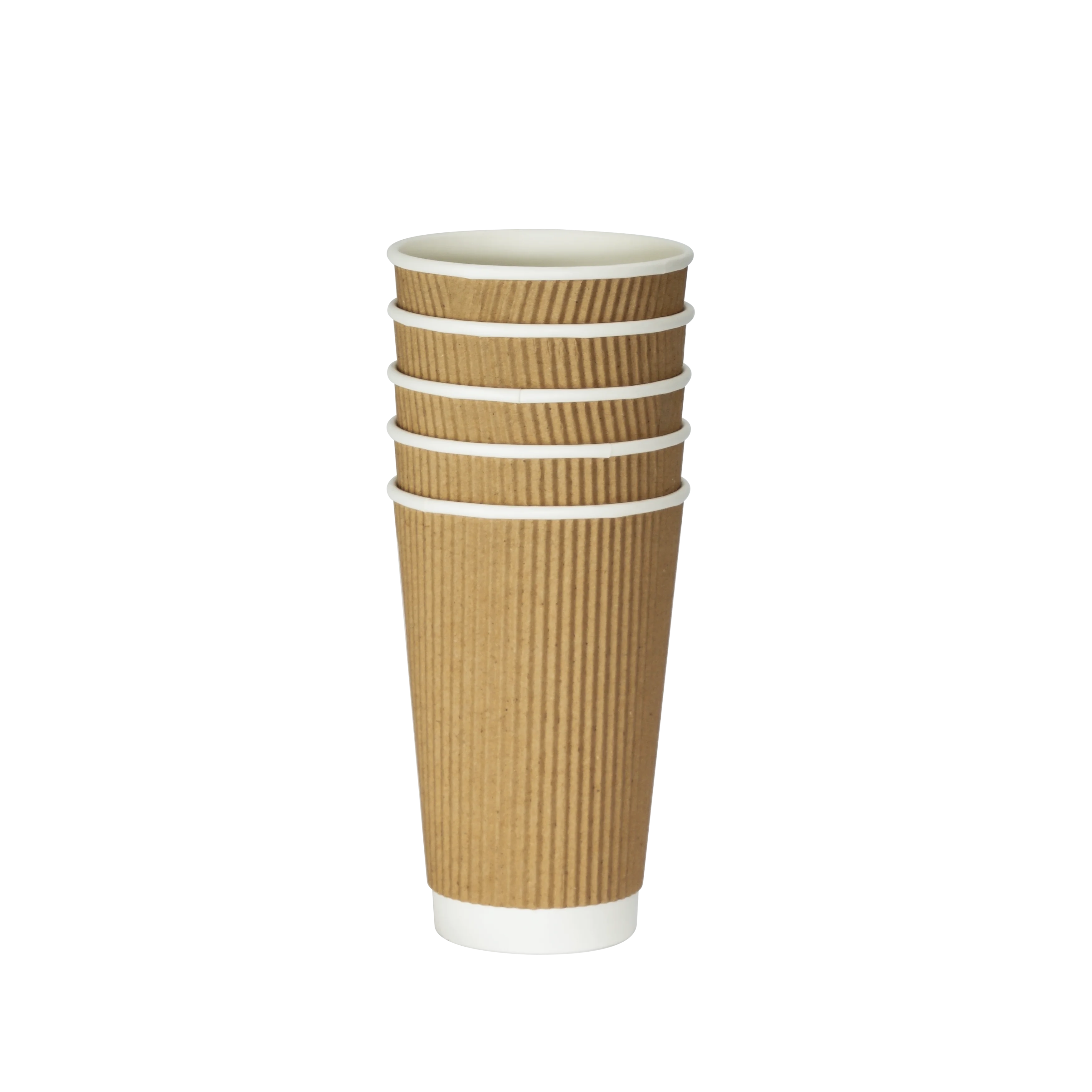 Hot Sale Disposable 16oz Ripple Wall Paper Coffee Cups Hot Drink Disposable Coffee Paper Cups With Lids
