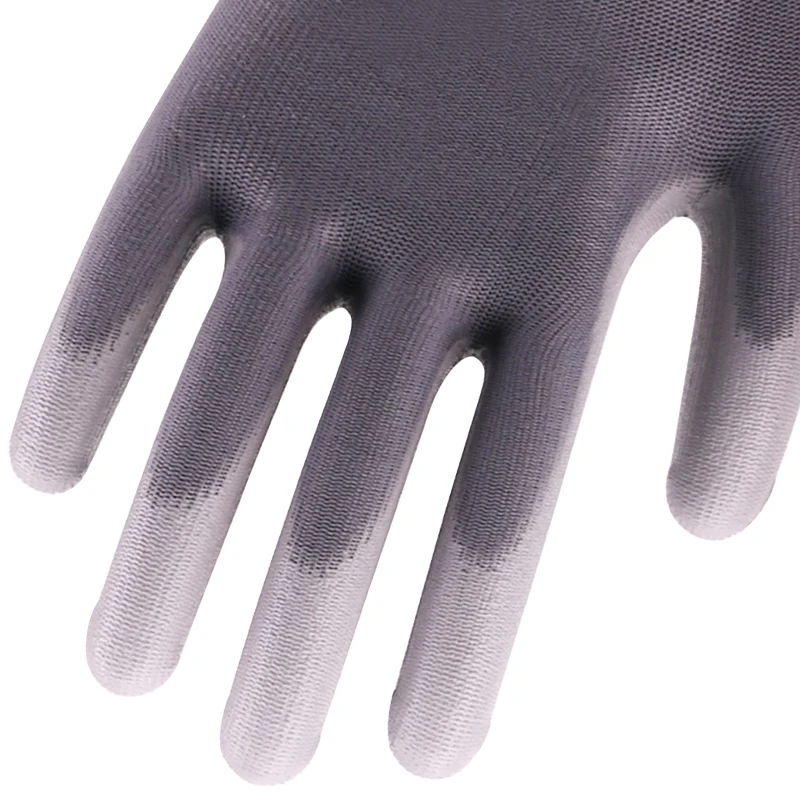 XINGYU Customized black light weight En388  soft breathable pu stock  custom safety  work gloves