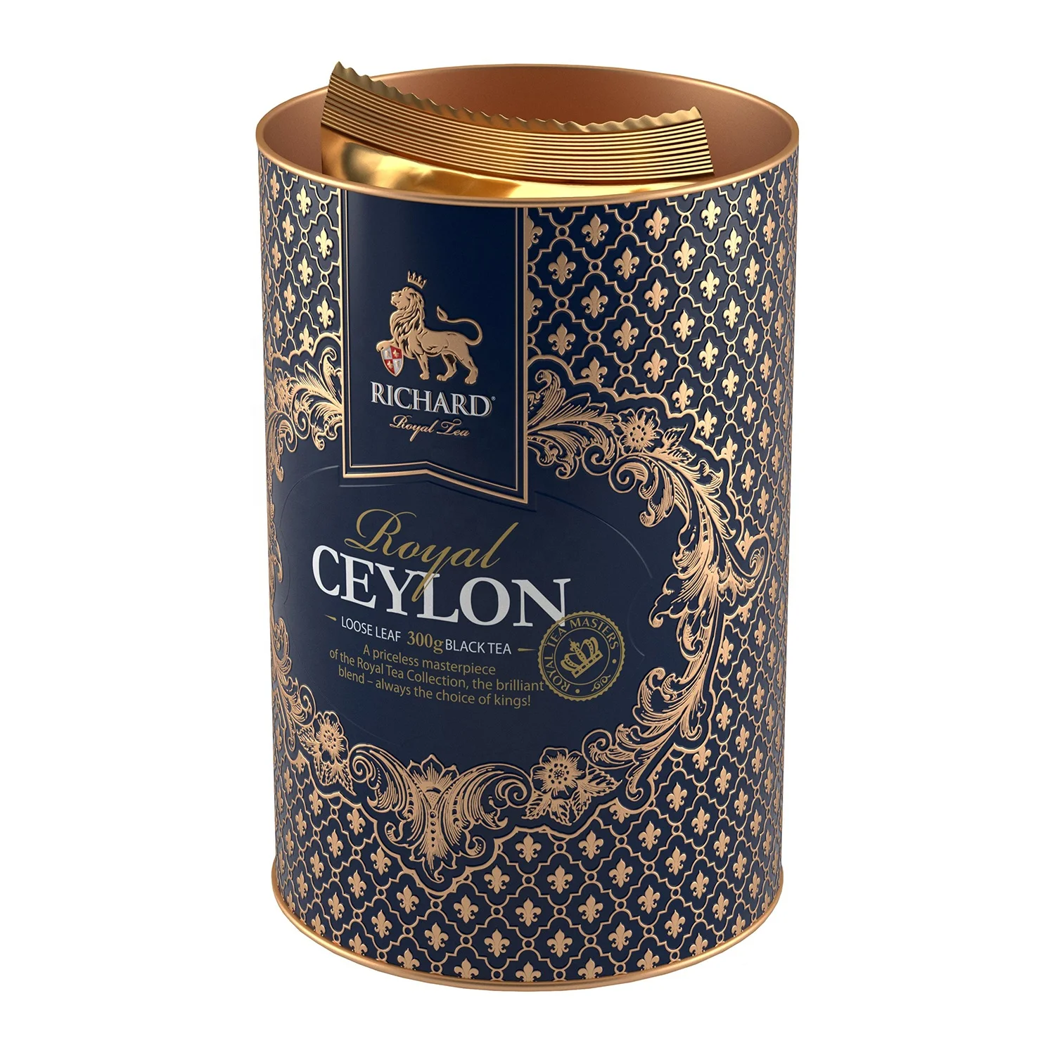 Лучший и вкусный черный рассыпчатый чай Ричард Ройл Цейлон, идеальный подарок на каждый день для персональных и сезонных праздников, жестяной карман 300 г