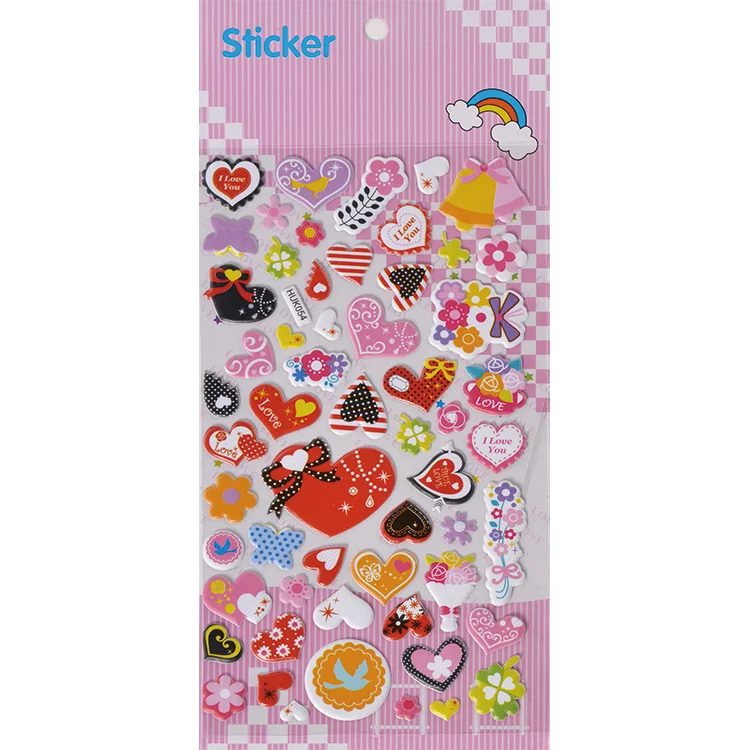 
New Arrive Puffy Stickers Animal Car Easter Cute Foam Sticker Mixstyle For Children Diy Sticker 