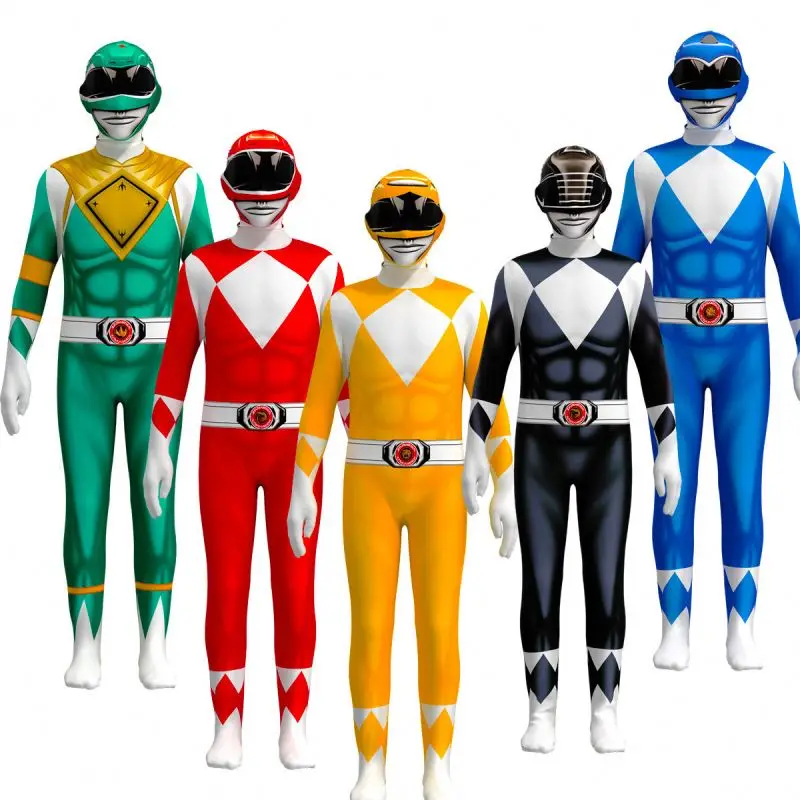 Customized Cosplay Dinosaur Squad Jumpsuit Elastic Performance Costume Halloween for Adult and Children