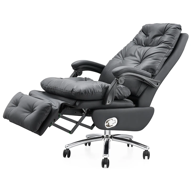 White big size electric office  chair leather boss work chair automatic modern business chair