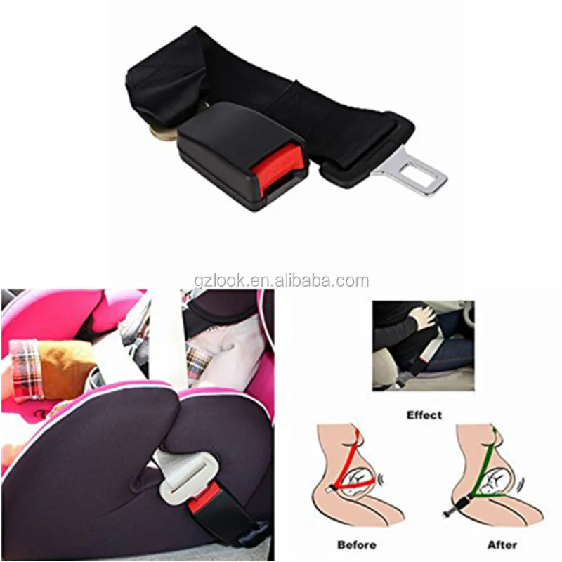 36cm Adjustable Padding Extender Car Safety Seat Belt Clip Auto  Seatbelt Extension Strap Buckle For Pregnant Women Big Belly
