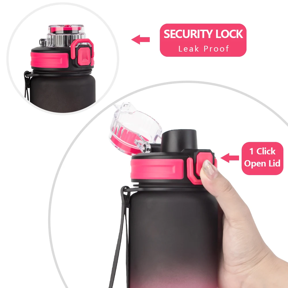 frosted 2 gradient gym water bottle tritan drinking fitness water bottle BPA free custom logo waterbottles sport water bottle